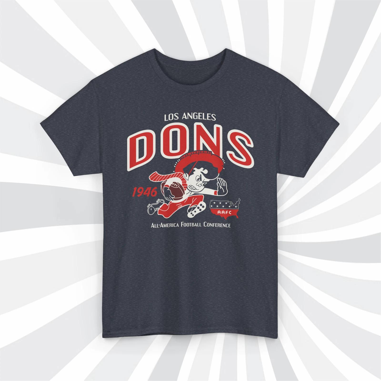 Los Angeles Dons 1946 AAFC Vintage Football Navy Heather T shirt - Rams Chargers L