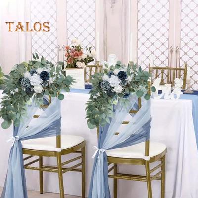 2 Pcs Artificial Flowers Swag Faux Flowers Rose Swag Floral Garland for Ceremonies Sign Backdrop Wedding Arch Stair Railing Decor