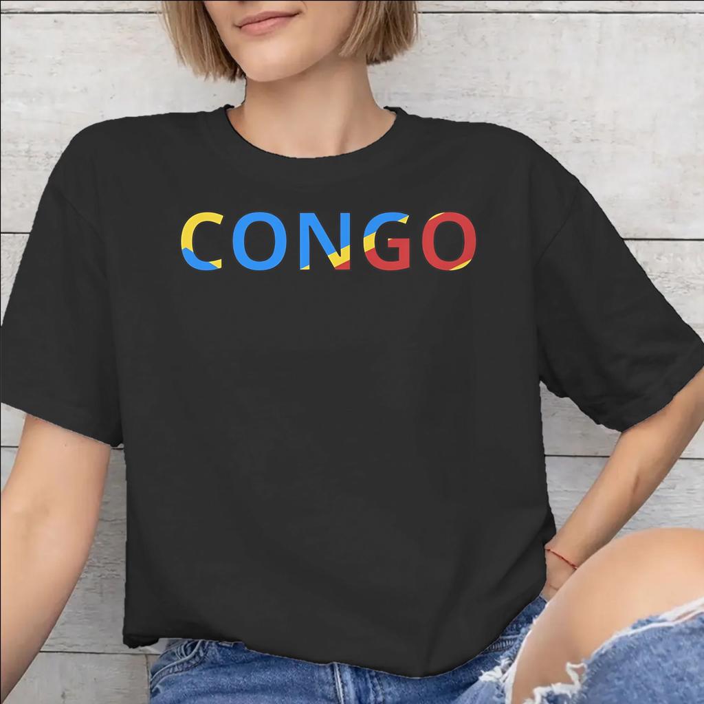 Republic Of Congo Congolese Flag Print T Shirt Unisex Unisex Cotton Tee Shirt Clothing