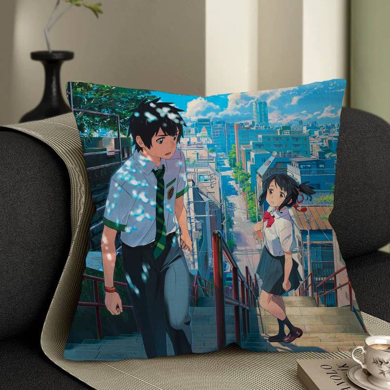 Movie Your Name Pillow Anime Pillow Sofa Bed Head Pillow Cover Cushion Cover 45x45 Cm Fashion