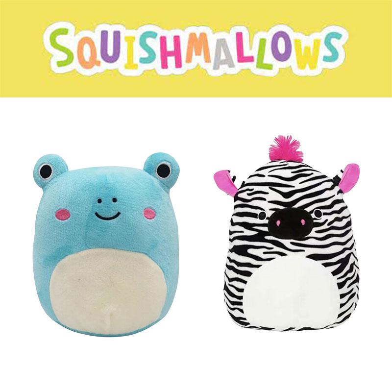 Stuffed Toy Squishmallow Frog Zebra Plush Doll Animal Pillow Gift Home Decor
