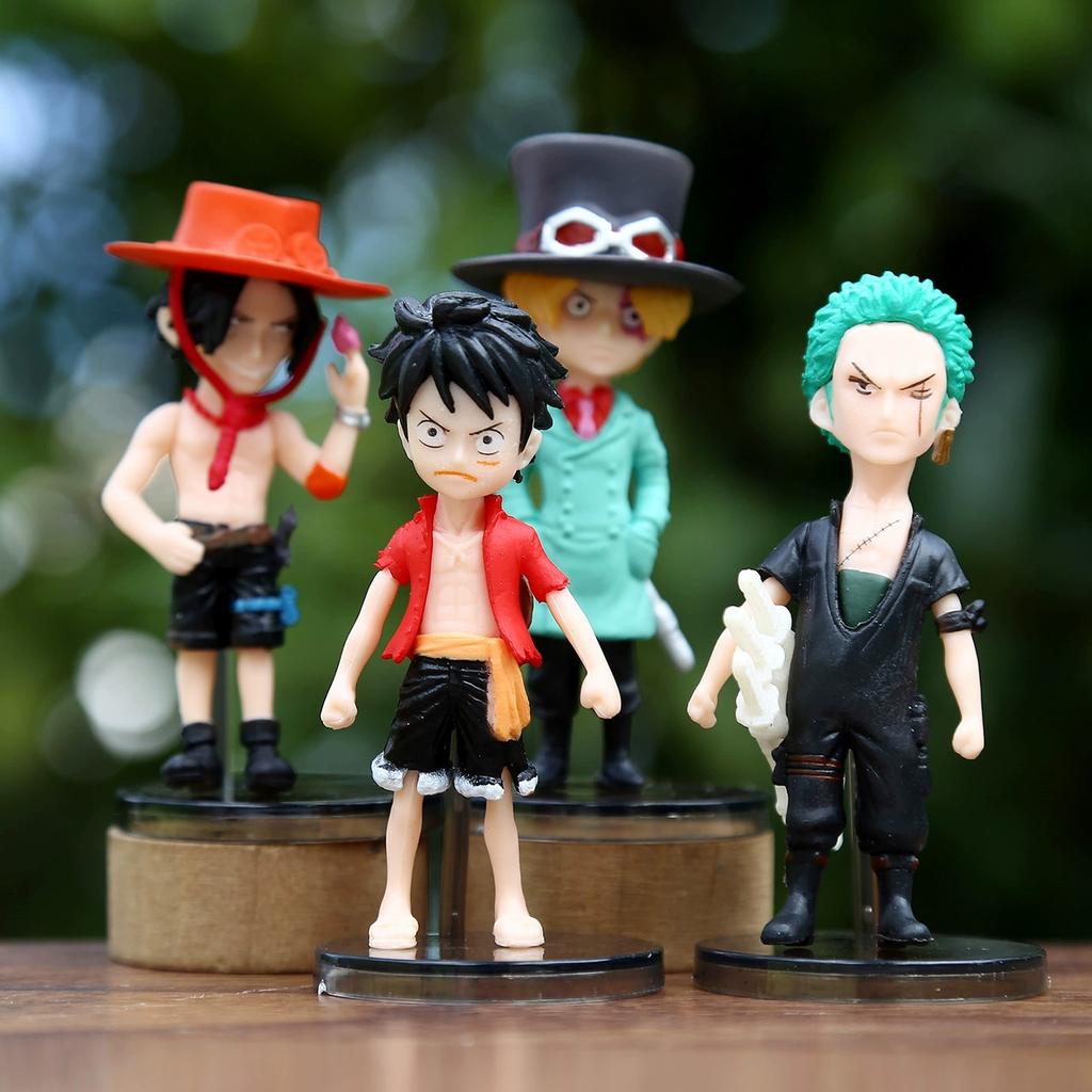 6pcs/set Anime One Piece Action Figure Luffy New Collectible Model Decorations Doll Children Toys For Christmas Gift PVC Poseable Articulated Scale 2