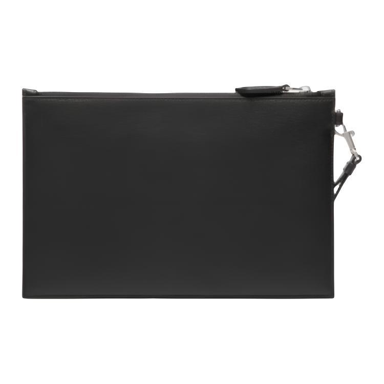 Bally Classic Logo Leather Clutch Men Clutch Black 6308566