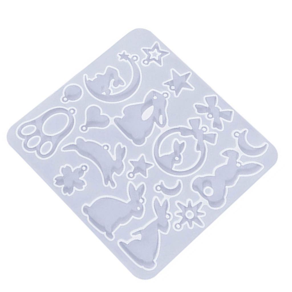 Animal Series Silicone Mold DIY Crystal Earring Pendant Mould Cat Rabbit Keychain Molds Epoxy Resin Jewelry Making Mould