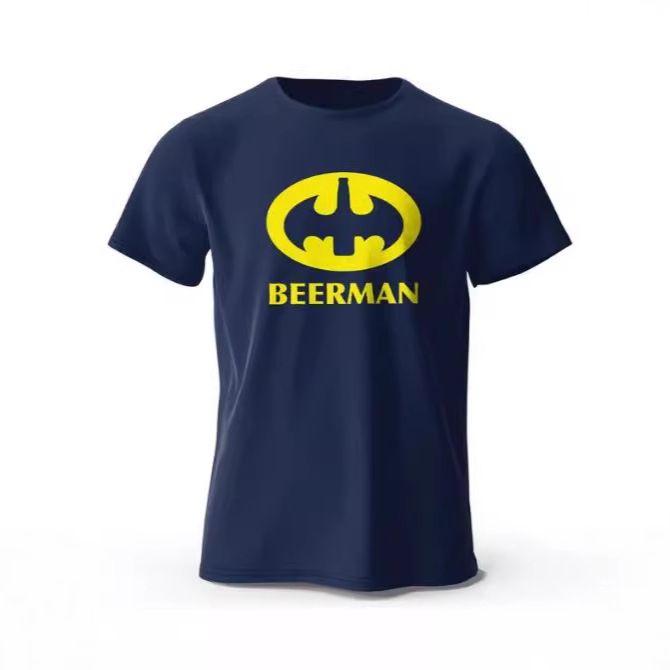 Beer Printed Tshirt for Men and Women Classic Oversized and Fun 2D Print Short Sleeve Summer Top