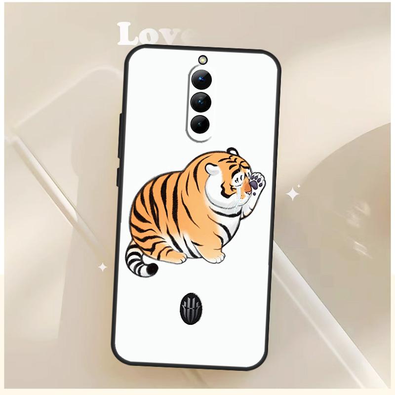 fat tiger Cartoon Funny Case For ZTE Nubia Red Magic 11 10 10S Pro Plus 8S 9S 8 9 Pro 6S 7S For RedMagic 10 Air Cover