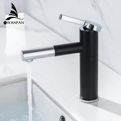 Basin Faucets Brass Bathroom Faucet Vessel Sinks Mixer Vanity Tap Swivel Spout Deck Mounted Chrome Color Washbasin Faucet 701AL
