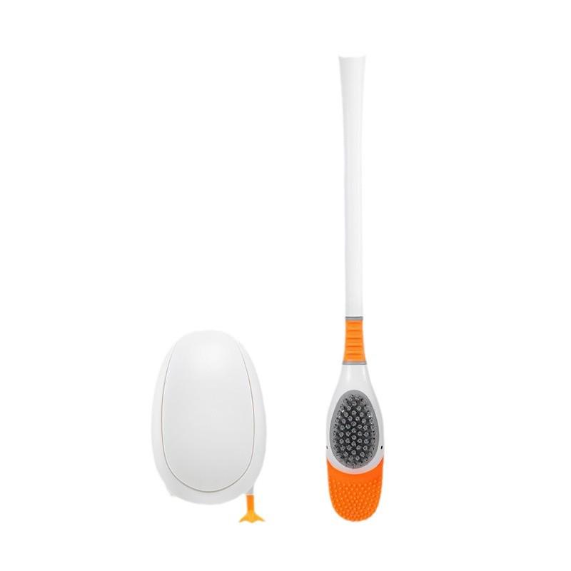 Creative Wall-Mounted Soft Bristle Toilet Brush with Long Handle