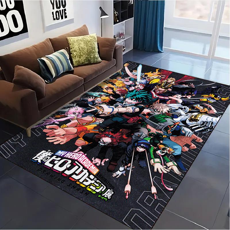 Anime Hero Academia Carpet Rug for Living Room Bedroom Home Sofa Decoration,Kids play Non-slip Floor Mat