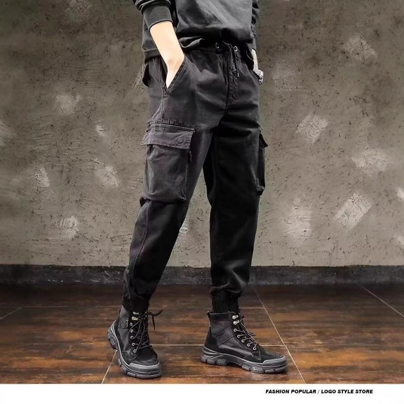 New spring and summer men's and women's loose wear-resistant trend fashion versatile outdoor sports couple trousers tooling