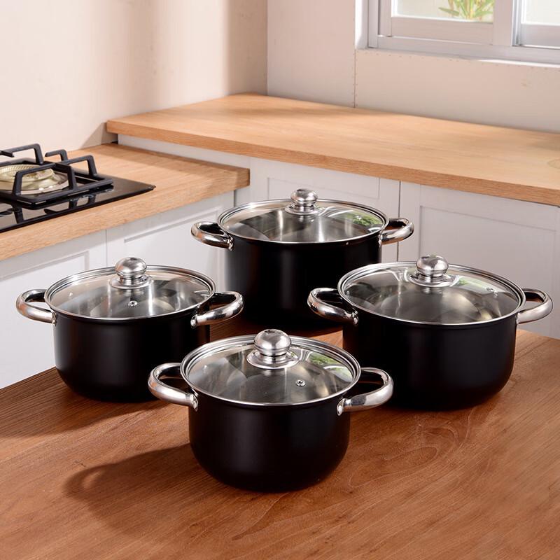 Wutuo Stainless Steel Gold Handle Soup Pot Set