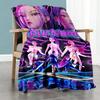 Demon Hunter Girls 9 Customize Text Blanket Throw Personalized Blanket Comfortable Throw For Office Picnics Home Decor Livingroom
