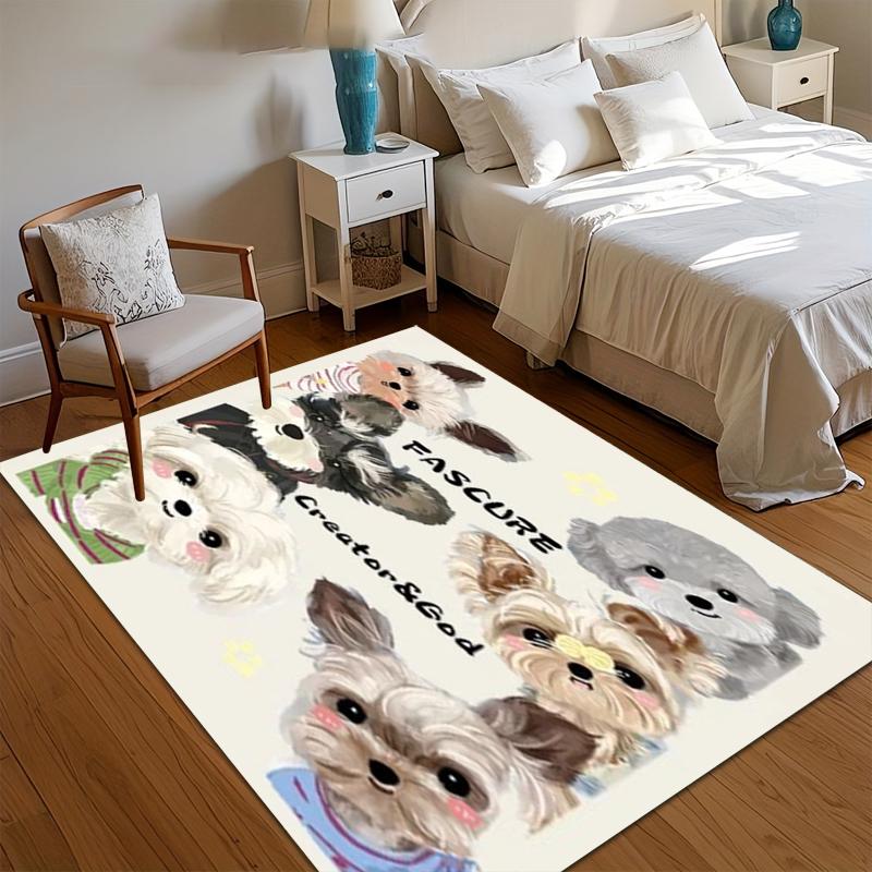 Cute Dog Collage Kids Room Rug Non-Slip Washable Carpet Durable Kitchen Mat Children s Play Mat Rugs for Bedroom Home Alfombra 40x60CM