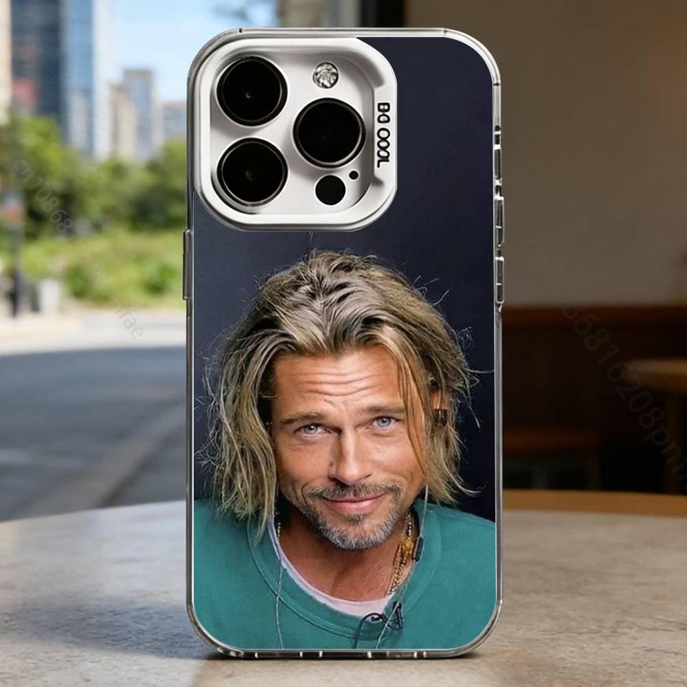Actor B-Brad P-Pitt White Shockproof Phone Case For iPhone 17,16,15,14,13,12,11,Pro,XS,Max,Plus,Mini,SE iPhone15PRO