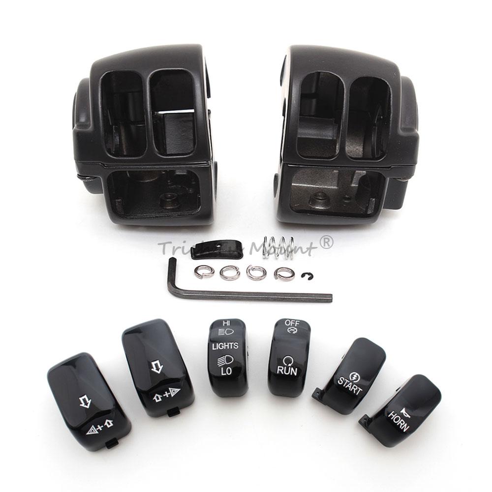 Motorcycle Switch Housing Cover Switch Cap Button For Harley Touring Glide Road King Sportster Softail Dyna VRSC Heritage Vrod