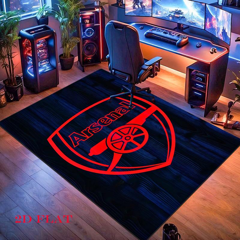 Arsenal logo Carpet Rug for Living Room Bedroom Home Sofa Decoration,Kids play Nonslip Floor Mat