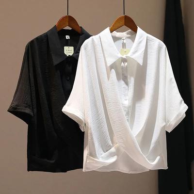 Irregular Shirt Women's Summer New Korean Style Loose Slimming Versatile Top