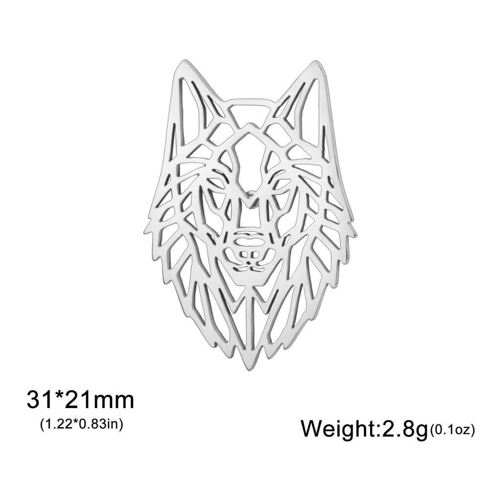 Animal Wolf Head Brooch for Men Women Stainless Steel Punk Lapel Pins Suit Collar Badges On Backpack Jewelry 2026 Gift New In