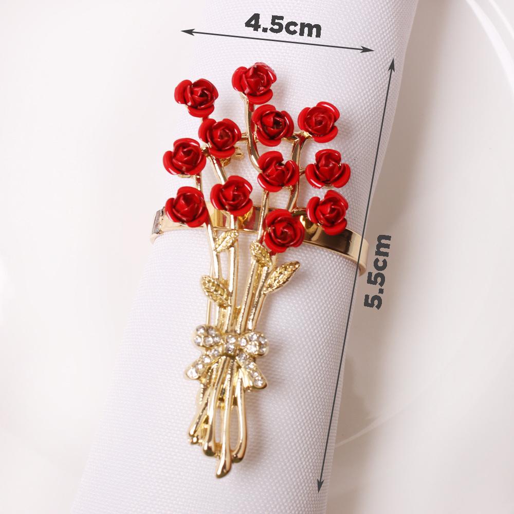 

Rose Flower Serving Napkin Rings Valentine s Day Table Decoration Wedding Party Ornaments For Napkins Table Decor Napkin Holders