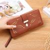 Women's Wallet Hollow Leaf Wallet Wallet Two Fold Zipper Long Card Bag Clutch