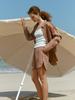 LENINA Lona Linen Half Pants_Brown
