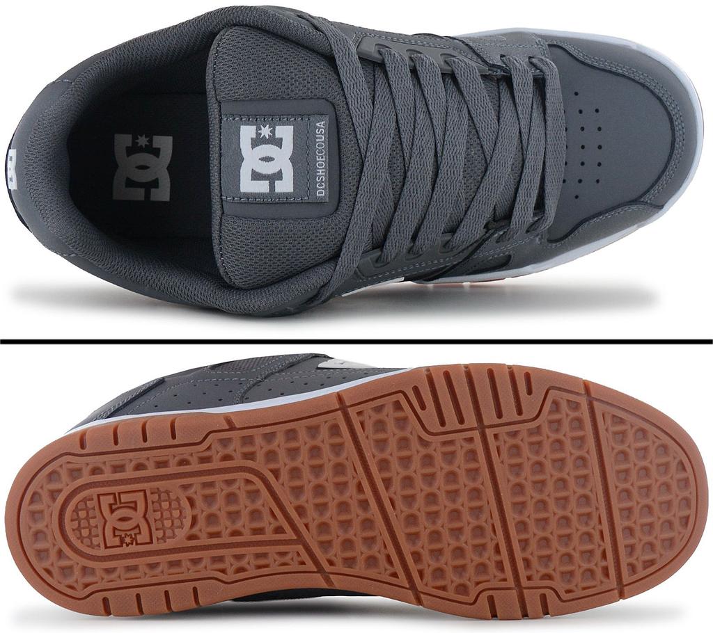 DC Shoes Stag - Herren Sneakers Skater Skate Schuhe Leder Grau 320188-2GG ORIGINAL