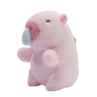 Chaveiro de Pelúcia Capivara Clearstone, Chavimaru, Nariz Escorrendo, 13cm, Rosa