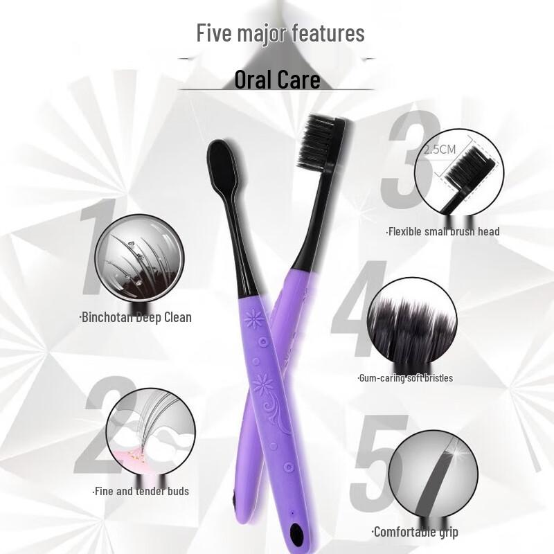 Saky Carbon Fiber Toothbrush 4-Pack