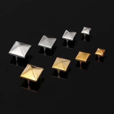 100pcs Square Rivet Metal Studs Spikes Nail Punk Shoes Belt Clothing Decor DIY