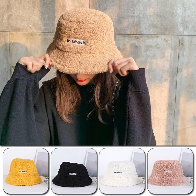 

1PC Fashion Fisherman Cap Solid Color Head Warp Lambswool Winter Outdoor Women Accessories