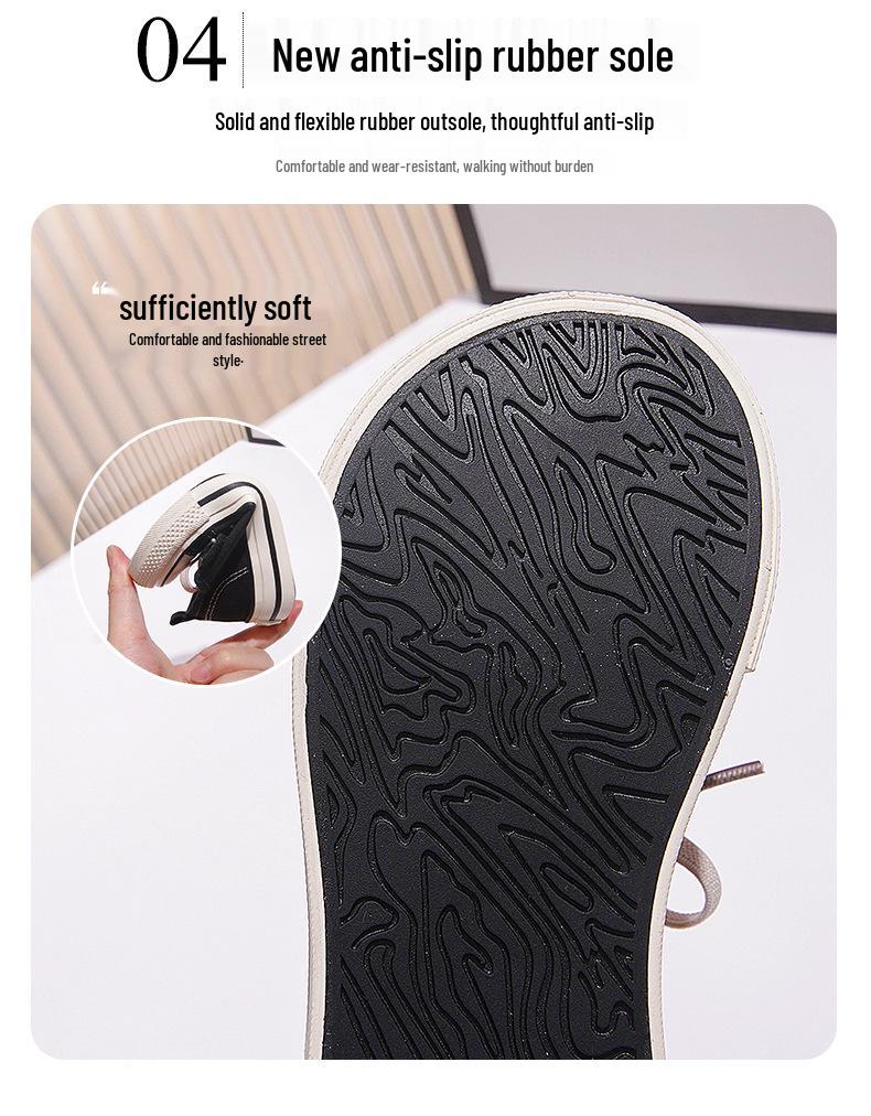 2025 Spring/Autumn Boys' Classic Canvas Shoes with Velcro for Kids - Skate and Kindergarten Shoes, Korean Style