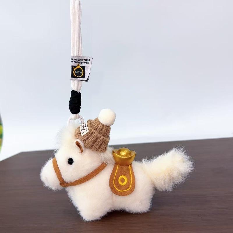 soon Plush pendant toy doll keychain horse mascot doll pony pendant