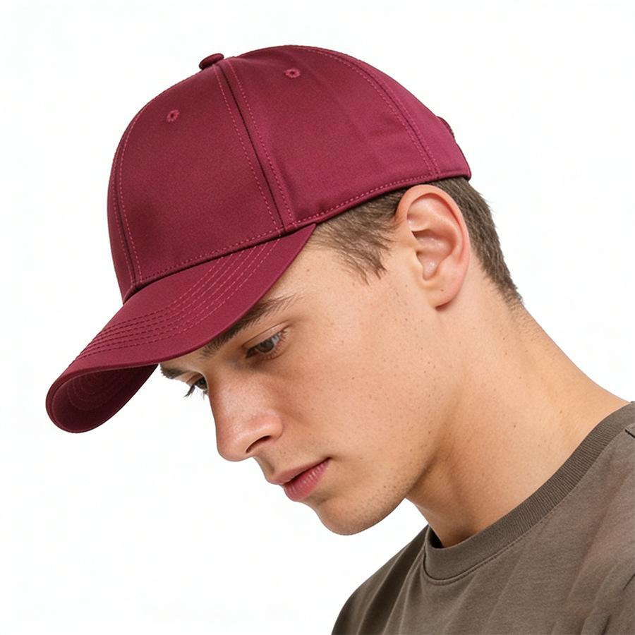 Outdoor simple student sports cap adjustable hat curved brim baseball cap solid color sports and leisure sunshade cap