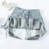 Retro Denim Skirt for Women In Summer New High-waisted Slim A-line Pleated Short Skirt