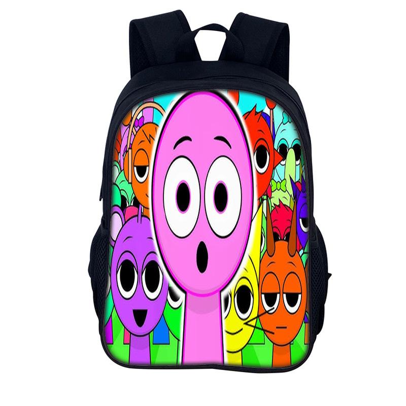 Nuovo Zaino Stampato Rhythm Box Gioco Musicale Borsa Scuola Per Studenti Elementari e Medie