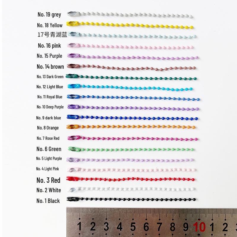 Colorful Bead Chain Painted Ball DIY Jewelry & Tag Accessories