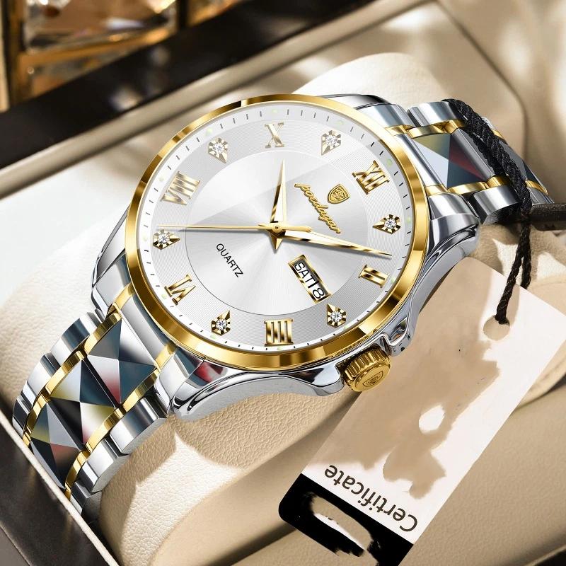 Top Brand Fashion New Men's Watch Luxury Double Calendar Waterproof Luminous Men's Wrist