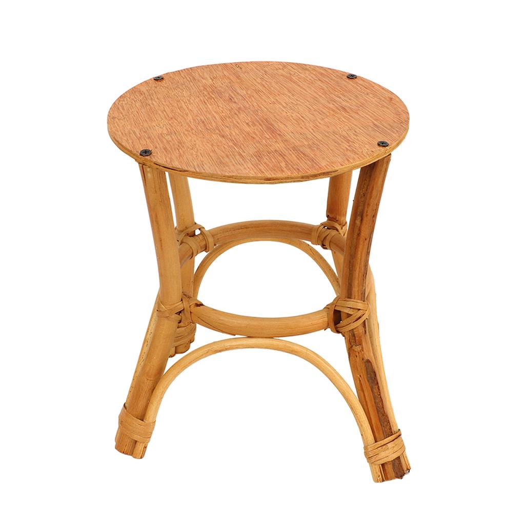 Wooden Stool Plant Stand Multifunctional Nordic Style Round Plant Supports Display Rack for Indoor