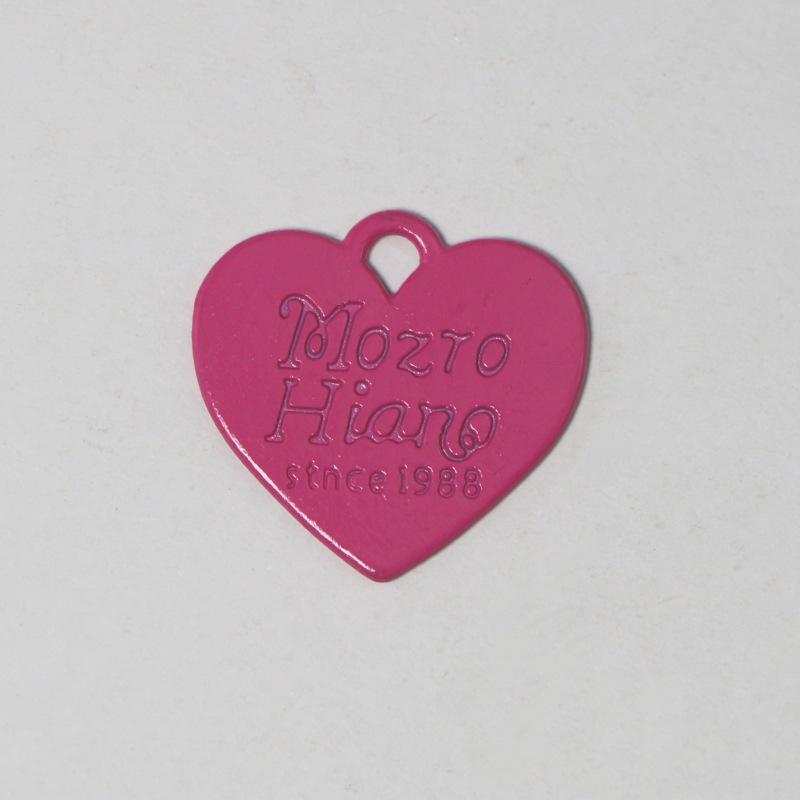 Colorful Heart-Shaped Jewelry Pendants: Spray-Paint English Letter Tags & Versatile Handmade Decorative Accessories