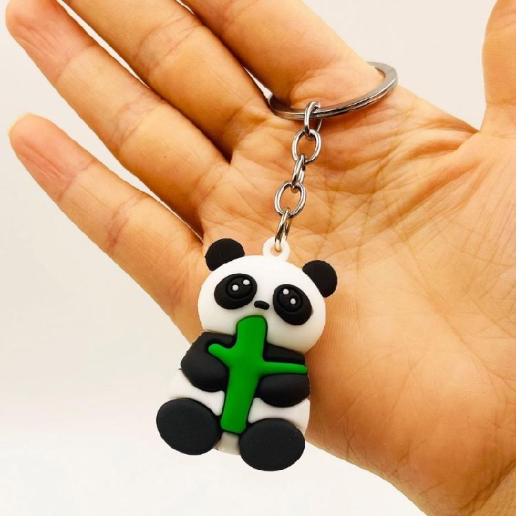 Silicone Panda Keyring Pendant Handmade Animal Shaped Keychain Fashionable Accessories for Backpacks and Handbags
