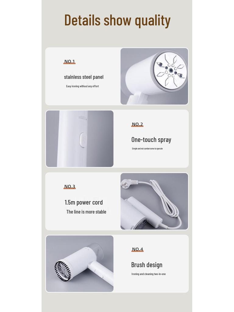 Compact Travel Handheld Garment Steamer and Mini Iron