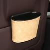 Car Trash Can for Vehicle Faux Leather Hanging Door Storage Bag for Garbage Waterproof Organizer Pouch for Car Interior