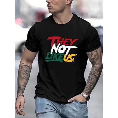 Taglie Europee Tendenze Moda Uomo Stampe Grafiche, T-shirt da Uomo a Girocollo a Maniche Corte, T-shirt Casual per Vacanze Campeggio