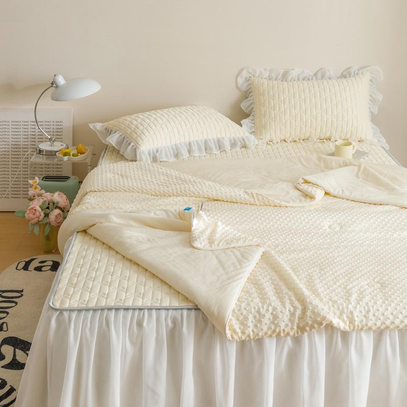 2 New Ins Style Korean Latex Summer Mat Summer Quilt Four-Piece Student Dormitory Kit