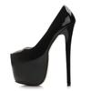 Sexy 18cm Ekstreme Høye Hæler Sko Kvinne Plattform Svart Rød Rosa Hælede Pumps Dame Stor Størrelse Stripper Fetish Dans Bryllupssko