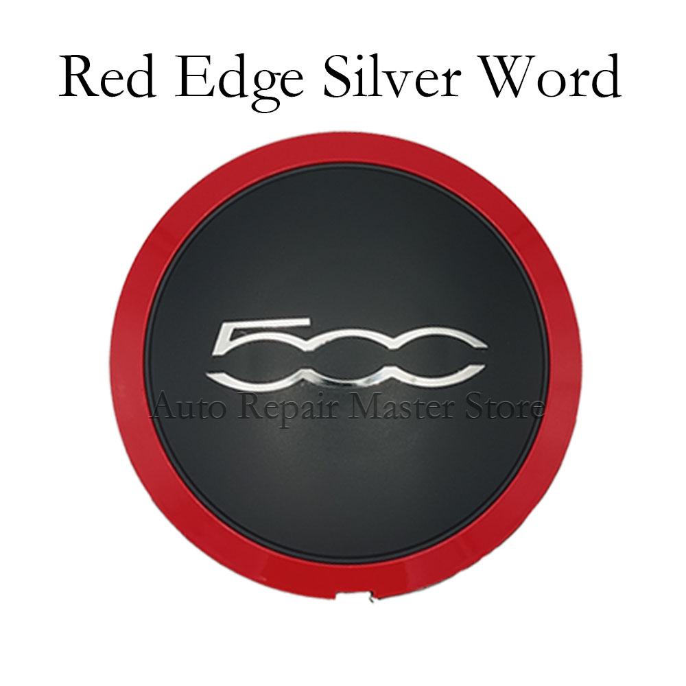 For Fiat 500 133mm Hubcap Wheels Centre Hub Caps 68078421AC 68078419AC 51884863 Silver/Red Dust Cover