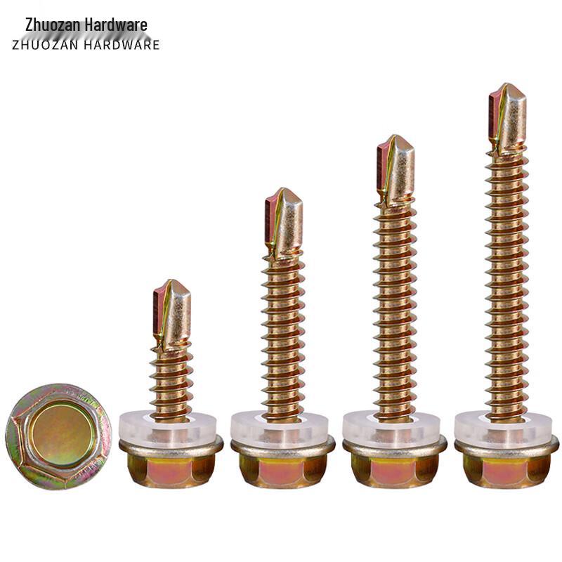 Zhuozan Color Zinc Hex Head Self-Drilling Tapping Screws