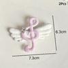 2Pcs Y2K Music Note Wing Hair Clips Cute Retro Side Barrettes Girls Accessories for Birthday Gift