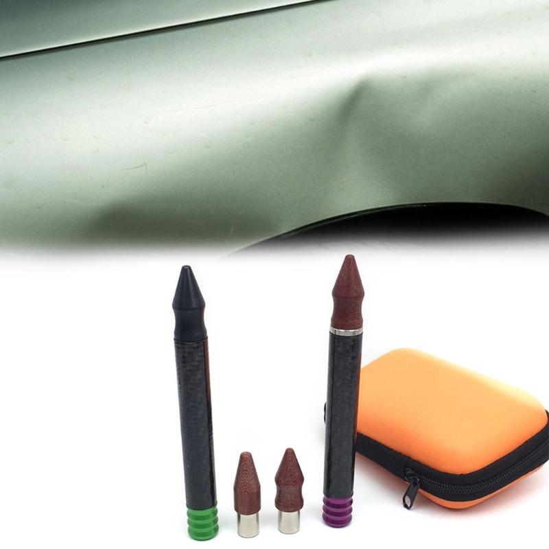 Knocking Pen with Interchangeable Tips Magnetic Car Sheet Metal Dent Repair Leveling Pen Automotive Repair Tool