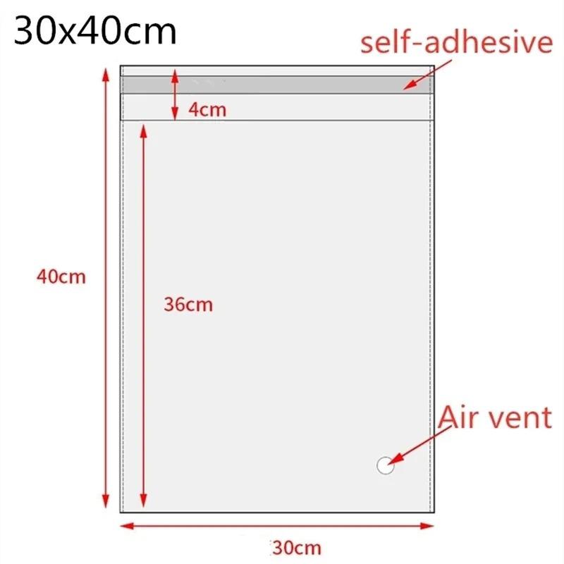 100 buc OPP Transparență Ridicată Grosime 0,05 mm Autoadeziv Autoetanșare Carte Haine Mască Pungi de Ambalare din Plastic Sigilat Pungă de Ambalare Rezistentă la Umiditate